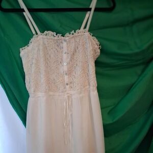 Dejavu Women's White and Cream Dress